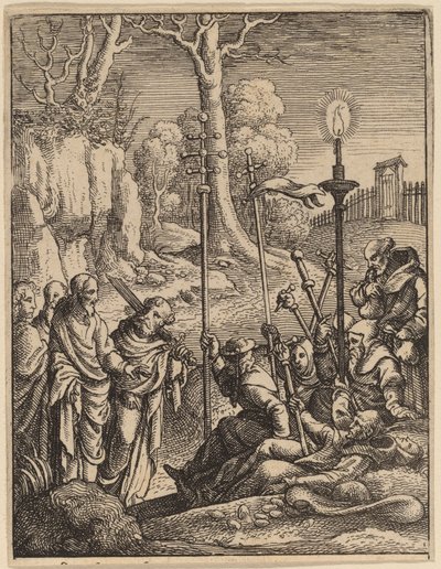 Jezus konfrontujący się ze swoimi krytykami autorstwa Wenceslaus Hollar