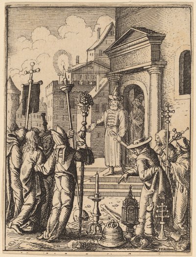 Jezus przed Piłatem autorstwa Wenceslaus Hollar