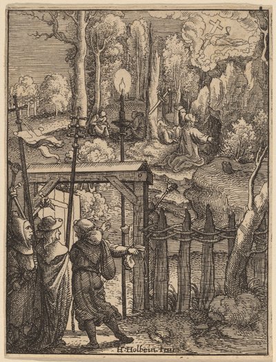 Jezus na Górze Oliwnej autorstwa Wenceslaus Hollar