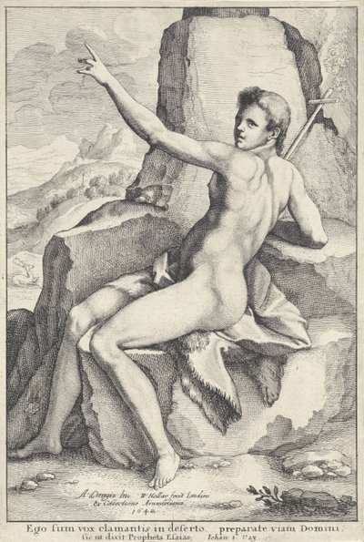 Jan Chrzciciel na pustyni autorstwa Wenceslaus Hollar