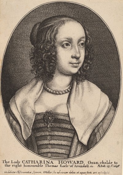 Pani Katarzyna Howard. autorstwa Wenceslaus Hollar