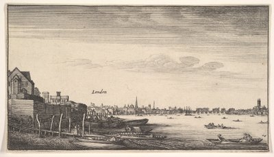 Londyn oglądany ze schodów Milford, 1643-1644. autorstwa Wenceslaus Hollar