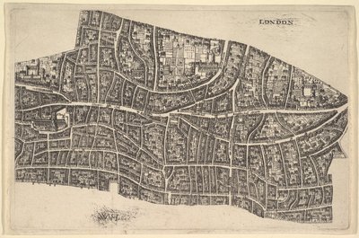 Londyn przed Wielkim Pożarem, 1666-77. autorstwa Wenceslaus Hollar