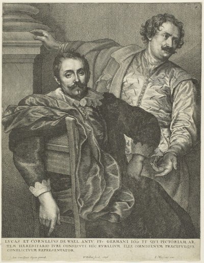 Łukasz i Cornelis z Wael autorstwa Wenceslaus Hollar