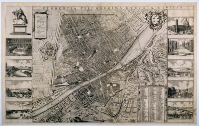 Mapa miasta Florencja autorstwa Wenceslaus Hollar