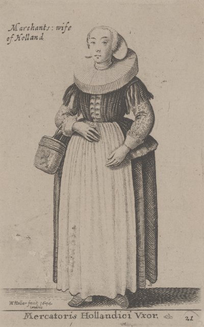 Marchants Wife of Holland (żona holenderskiego kupca) autorstwa Wenceslaus Hollar