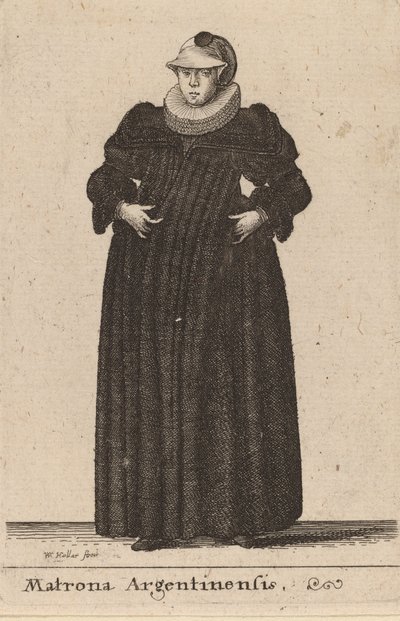 Matrona Argentyna, 1642. autorstwa Wenceslaus Hollar