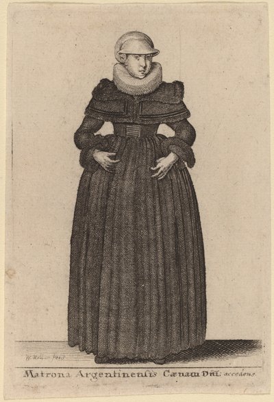 Matrona Argentyńska Wieczerza Dnia Zbliża się od Nimf) autorstwa Wenceslaus Hollar