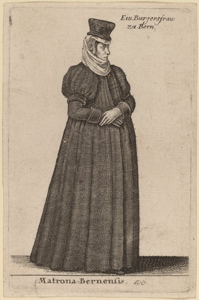 Matrona Berneńska autorstwa Wenceslaus Hollar