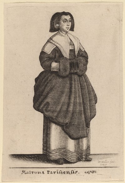 Matrona z Paryża autorstwa Wenceslaus Hollar