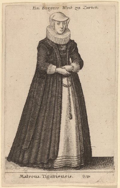 Matrona Tiguriensis autorstwa Wenceslaus Hollar