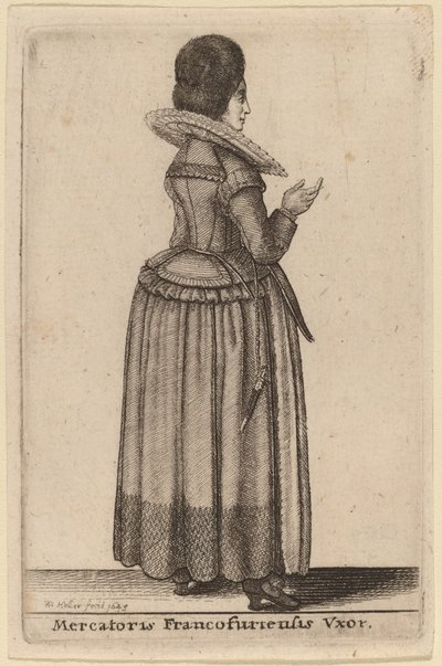 Żona kupca z Frankfurtu autorstwa Wenceslaus Hollar