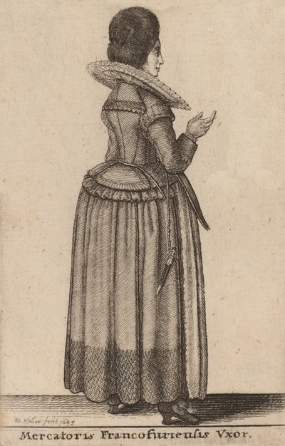 Vxor kupca frankfurckiego, XVII wiek. autorstwa Wenceslaus Hollar