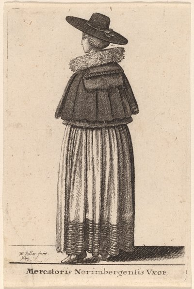 Żona kupca norymberskiego autorstwa Wenceslaus Hollar