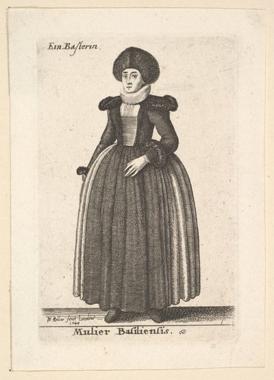 Kobieta z Bazylei autorstwa Wenceslaus Hollar