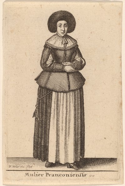 Frankońska kobieta autorstwa Wenceslaus Hollar