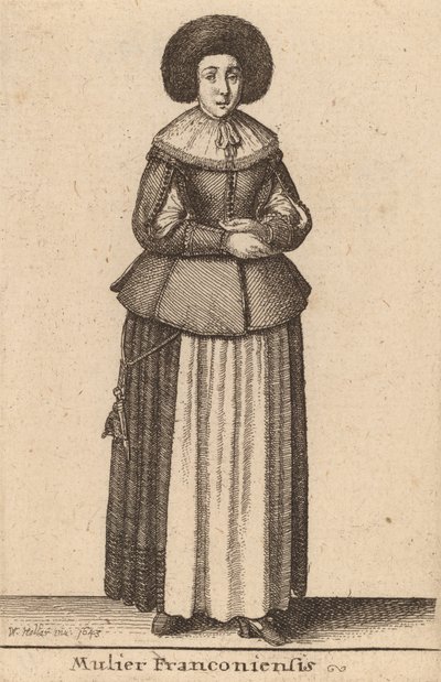Kobieta frankońska, 1643. autorstwa Wenceslaus Hollar