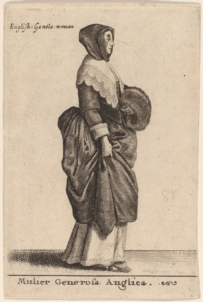 Hojna Angielka autorstwa Wenceslaus Hollar