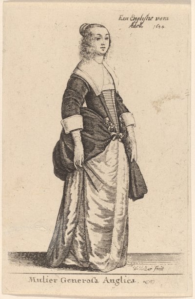 Hojna Angielka autorstwa Wenceslaus Hollar