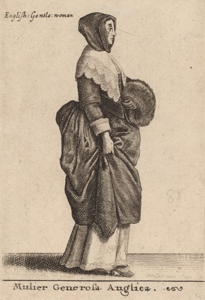Hojna Angielka, 1642. autorstwa Wenceslaus Hollar