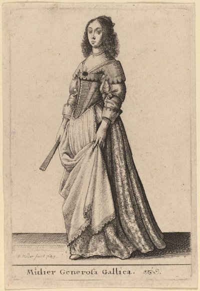 Hojna Francuzka autorstwa Wenceslaus Hollar