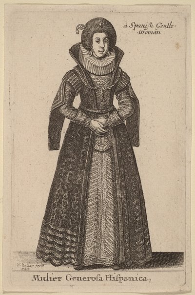 Hiszpańska szlachcianka autorstwa Wenceslaus Hollar