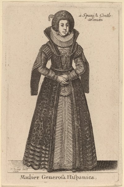 Hojna Hiszpanka autorstwa Wenceslaus Hollar