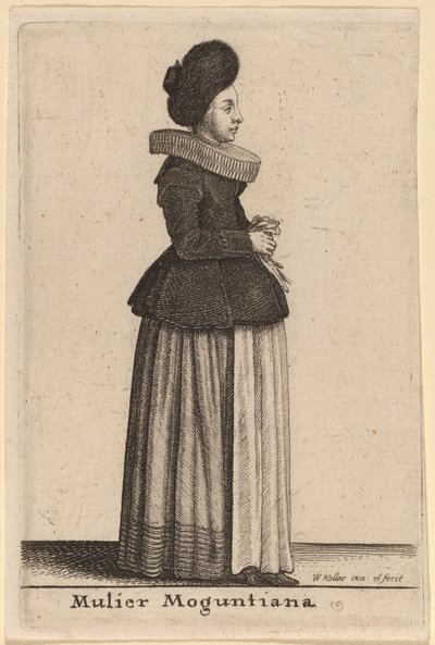 Kobieta z Moguncji autorstwa Wenceslaus Hollar