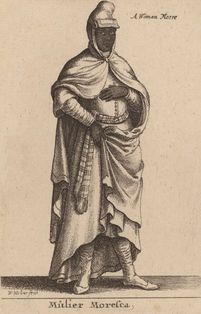 Mulier Moresca. autorstwa Wenceslaus Hollar