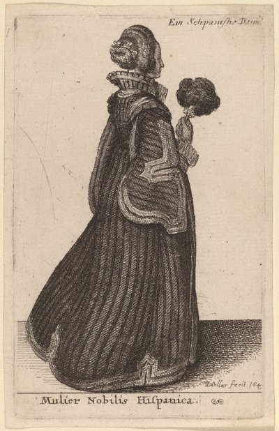 Hiszpańska szlachcianka autorstwa Wenceslaus Hollar