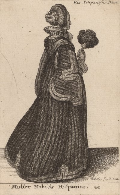 Hiszpańska szlachcianka, prawdopodobnie 1649. autorstwa Wenceslaus Hollar