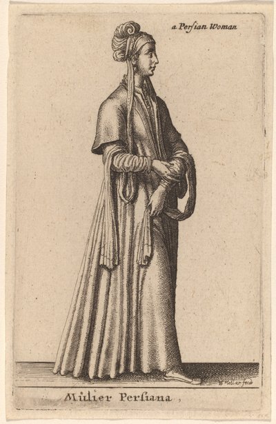 Perska kobieta autorstwa Wenceslaus Hollar