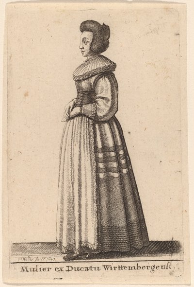 Kobieta z Księstwa Wirtembergii autorstwa Wenceslaus Hollar