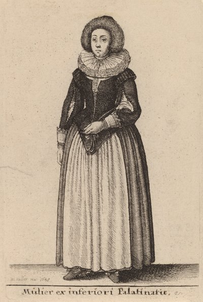 Kobieta z niższego Palainatus, 1643. autorstwa Wenceslaus Hollar