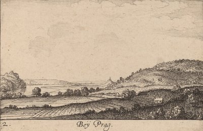 Niedaleko Pragi, 1635. autorstwa Wenceslaus Hollar