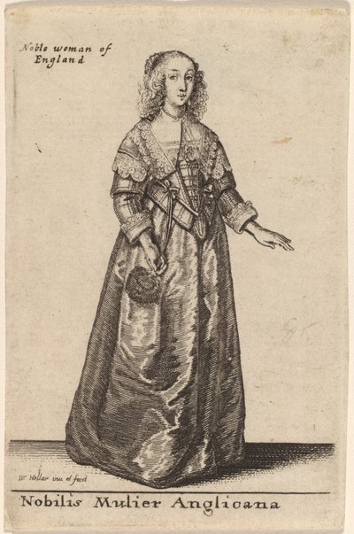 Szlachetna Angielka autorstwa Wenceslaus Hollar