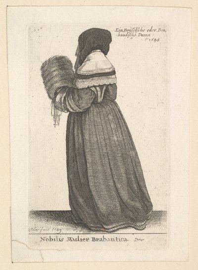 Szlachcianka z Brabancji, Szlachcianka z Brabancji, 1648 autorstwa Wenceslaus Hollar