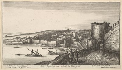 Część Tangeru z góry, bez śluzy, 1670. autorstwa Wenceslaus Hollar