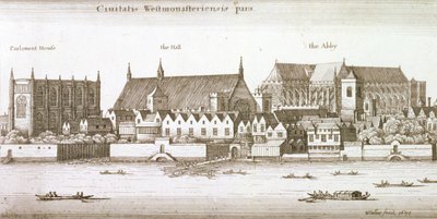 Część miasta Westminster, 1647 r. autorstwa Wenceslaus Hollar