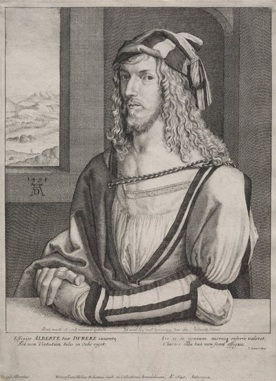 Portret Albrechta Dürera w wieku 26 autorstwa Wenceslaus Hollar