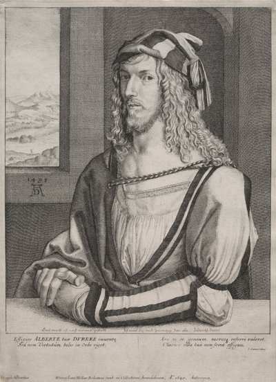 Portret Albrechta Dürera w wieku 26 lat autorstwa Wenceslaus Hollar