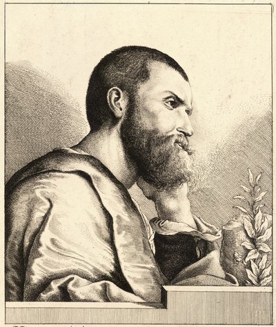 Portret Pietro Aretino jako młodzieńca ok. 1650 autorstwa Wenceslaus Hollar