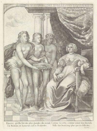 Portret Amalii van Solms Historia wkroczenia Królowej Matki Króla Najbardziej Chrześcijańskiego do Zjednoczonych Prowincji Niderlandów. (tytuł serii) autorstwa Wenceslaus Hollar