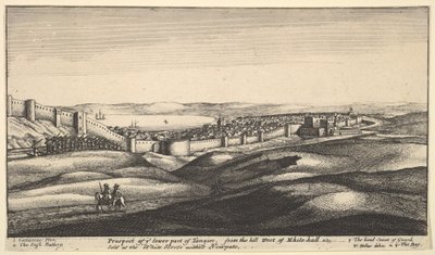Perspektywa Dolnej Części Tangeru, ca. 1670. autorstwa Wenceslaus Hollar