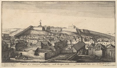 Perspektywa wewnętrznej części Tangeru, ca. 1670. autorstwa Wenceslaus Hollar