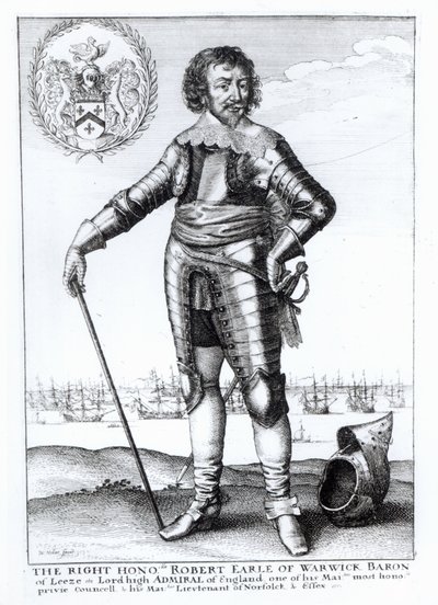 Robert Rich, 2. hrabia Warwick autorstwa Wenceslaus Hollar