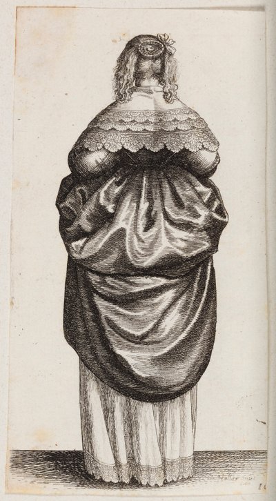 Kobieta widziana od tyłu autorstwa Wenceslaus Hollar