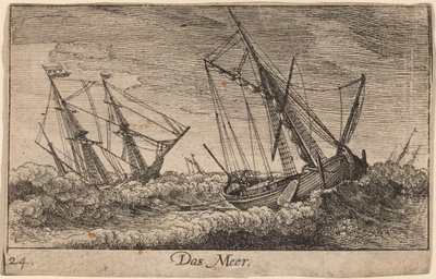 Scena morska autorstwa Wenceslaus Hollar