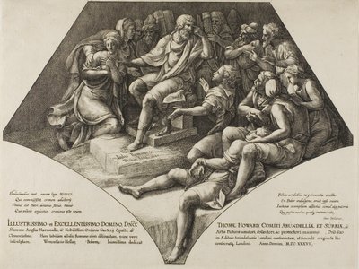 Seleukos i jego syn autorstwa Wenceslaus Hollar
