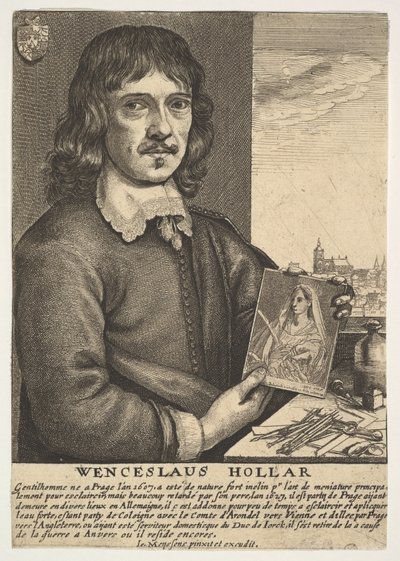 Autoportret, XVII wiek. autorstwa Wenceslaus Hollar